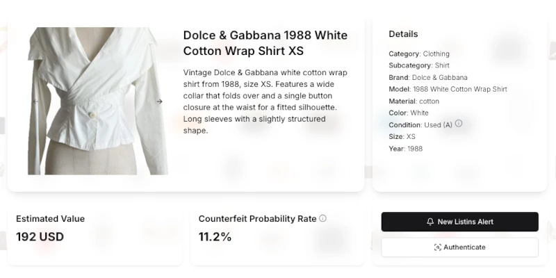 Resale-X Fashion Intelligence Interface
