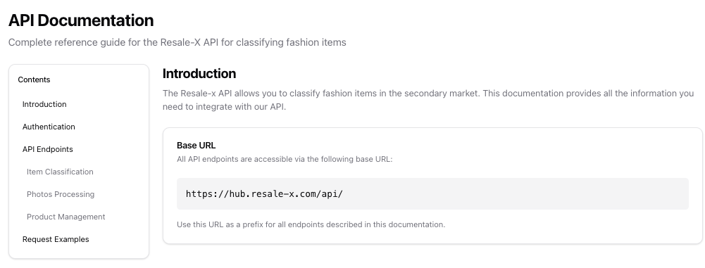 Resale-X API Documentation